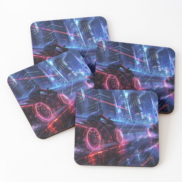 Item preview, Rain-Slick Neon Rush designed and sold by ArgentoArt.