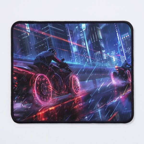Item preview, Rain-Slick Neon Rush designed and sold by ArgentoArt.