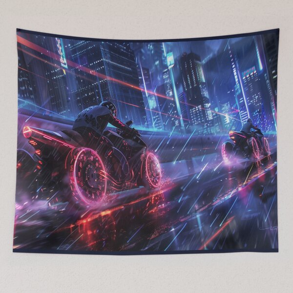 Item preview, Rain-Slick Neon Rush designed and sold by ArgentoArt.