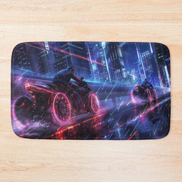Item preview, Rain-Slick Neon Rush designed and sold by ArgentoArt.