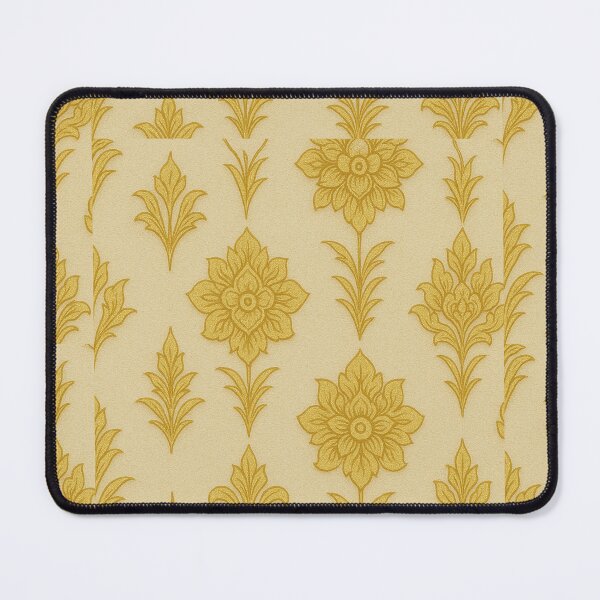Item preview, Elegant Thai Floral Pattern – Gold Ornamental Lotus & Kanok Design designed and sold by Sksticker991.