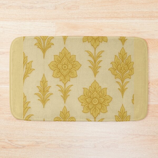 Item preview, Elegant Thai Floral Pattern – Gold Ornamental Lotus & Kanok Design designed and sold by Sksticker991.