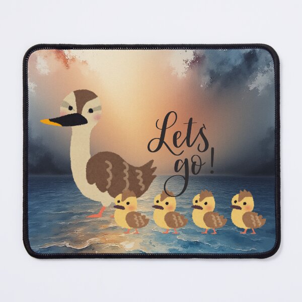 Item preview, Cute Duck Family “Let’s Go!” Inspirational Nature Art designed and sold by KKCreationz.
