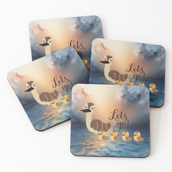 Item preview, Cute Duck Family “Let’s Go!” Inspirational Nature Art designed and sold by KKCreationz.