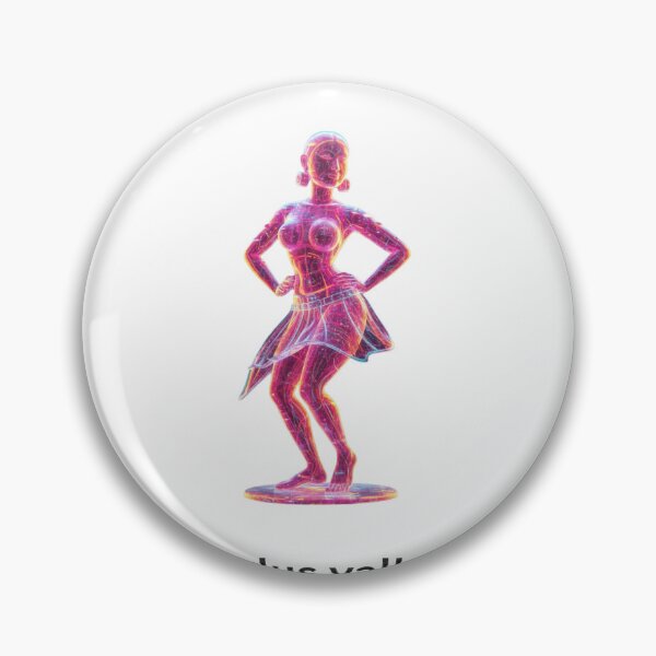 Item preview, Indus Valley Dancing Girl - Neon Glitch Art designed and sold by Satpura punti baba .