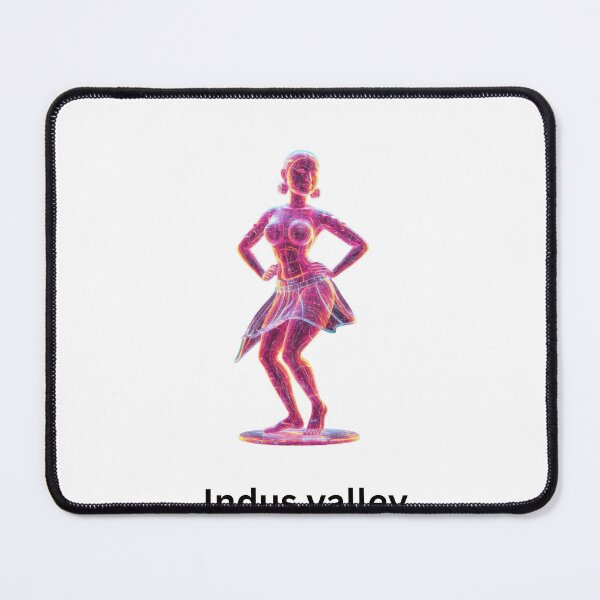 Item preview, Indus Valley Dancing Girl - Neon Glitch Art designed and sold by Satpura punti baba .