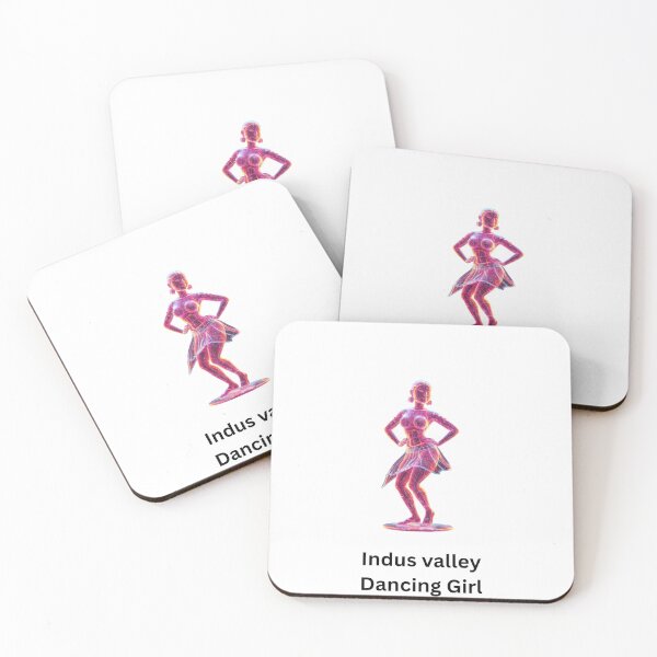 Item preview, Indus Valley Dancing Girl - Neon Glitch Art designed and sold by Satpura punti baba .
