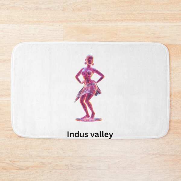 Item preview, Indus Valley Dancing Girl - Neon Glitch Art designed and sold by Satpura punti baba .