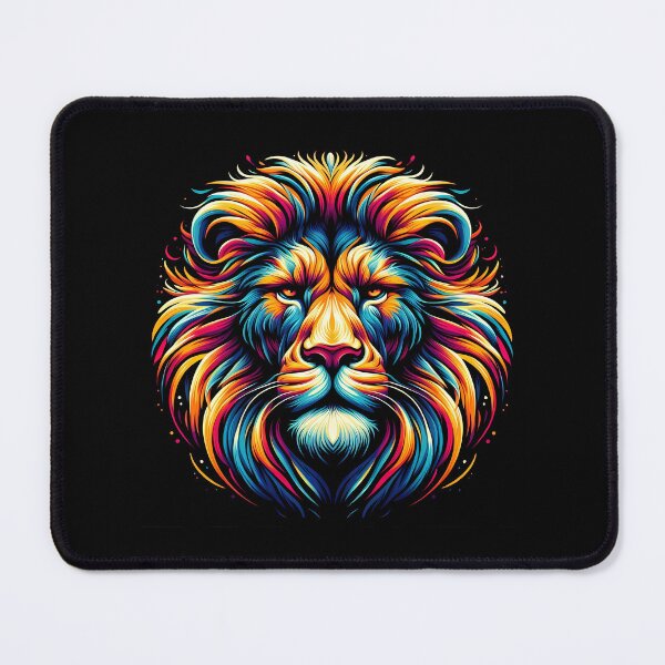 Item preview, Majestic Neon Watercolor Lion Head and Mane designed and sold by beast-net.