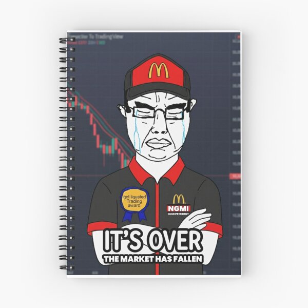 Item preview, It's Over Market Crash Meme - Funny Fast Food Uniform Trader - NGMI Crypto Gift (The west has fallen Chudjak) designed and sold by FashionTraders.