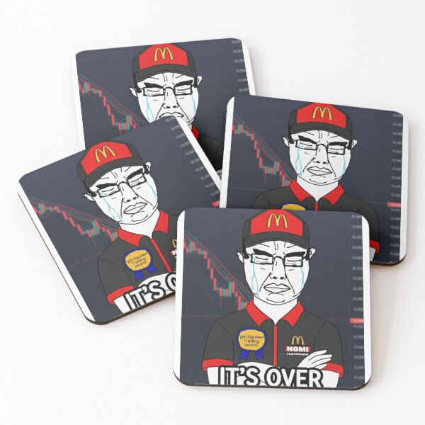 Item preview, It's Over Market Crash Meme - Funny Fast Food Uniform Trader - NGMI Crypto Gift (The west has fallen Chudjak) designed and sold by FashionTraders.