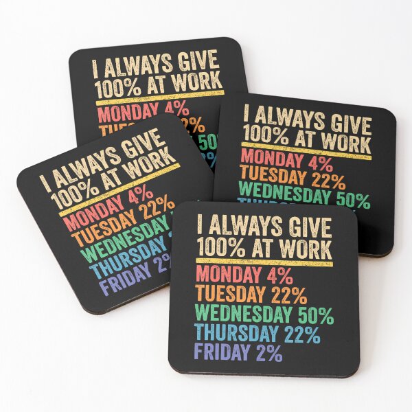 Item preview, I Always Give 100 Percent At Work Funny Work Humor designed and sold by DianaCandyce.