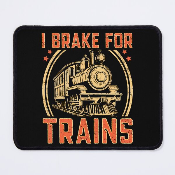 Item preview, I Brake For Trains Locomotive designed and sold by DoraBlanche.