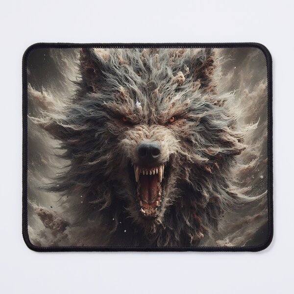Item preview, Furry Aggressive Wolf designed and sold by GalleryBrisArt.