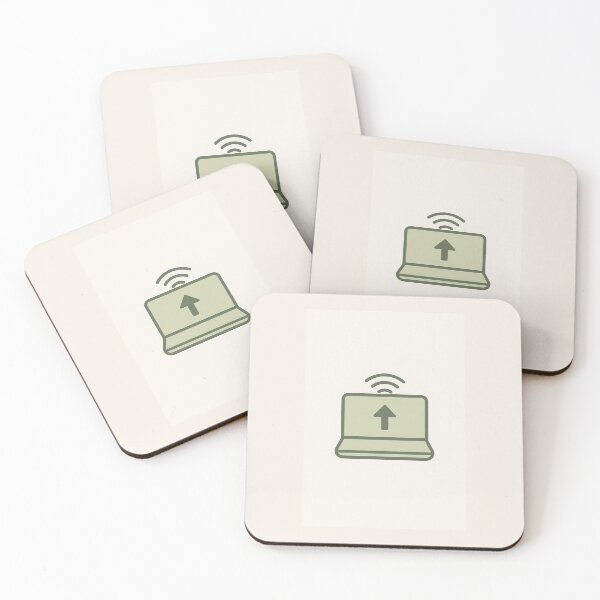 Item preview, Minimalist Upload Laptop Icon – Clean Tech Line Art Design designed and sold by NomadUSArt.