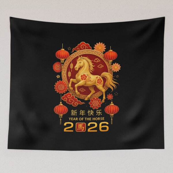 Item preview, Year Of The Horse Happy Chinese Lunar New Year 2026 designed and sold by DoraBlanche.