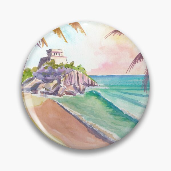 Item preview, Tulum Beach Paradise with Turquoise Waves and Palms designed and sold by artshop77.