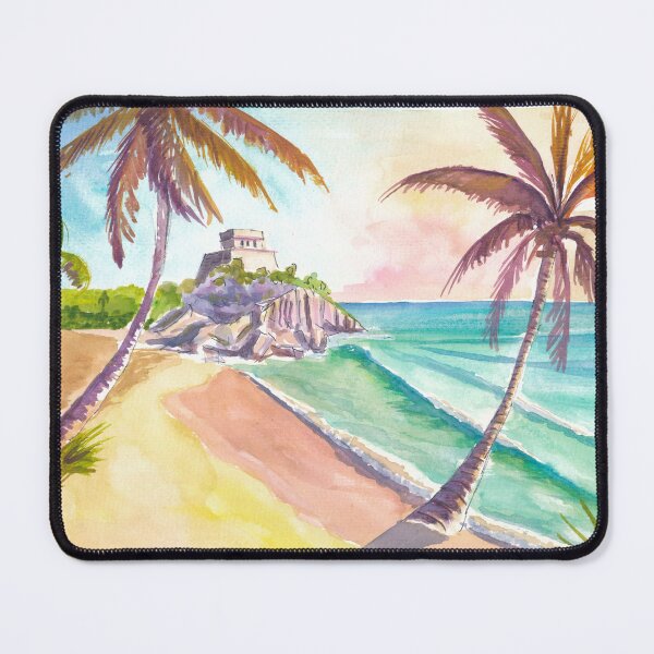 Item preview, Tulum Beach Paradise with Turquoise Waves and Palms designed and sold by artshop77.