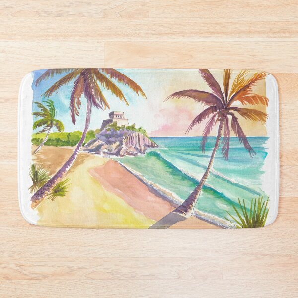 Item preview, Tulum Beach Paradise with Turquoise Waves and Palms designed and sold by artshop77.
