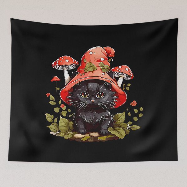 Item preview, Cute Cottagecore Cat Mushroom Hat Vintage Grunge Aesthetic designed and sold by MicheleDanita.