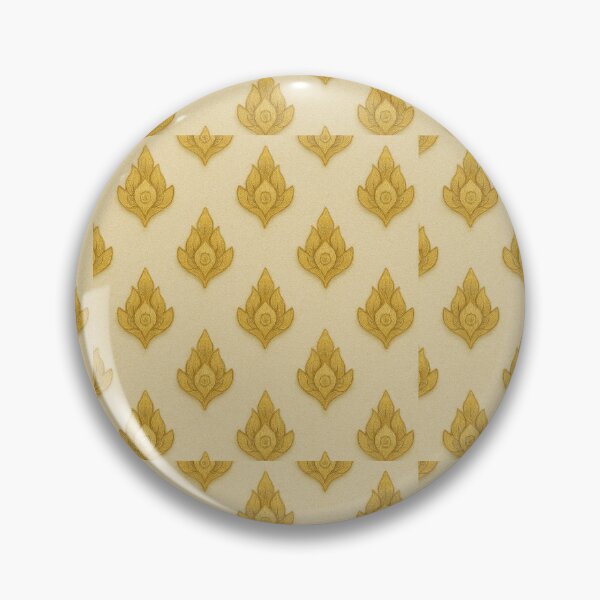 Item preview, Golden Thai Kanok Leaf Pattern – Elegant Traditional Floral Motif designed and sold by Sksticker991.