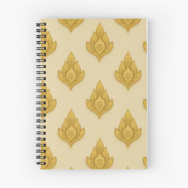 Item preview, Golden Thai Kanok Leaf Pattern – Elegant Traditional Floral Motif designed and sold by Sksticker991.