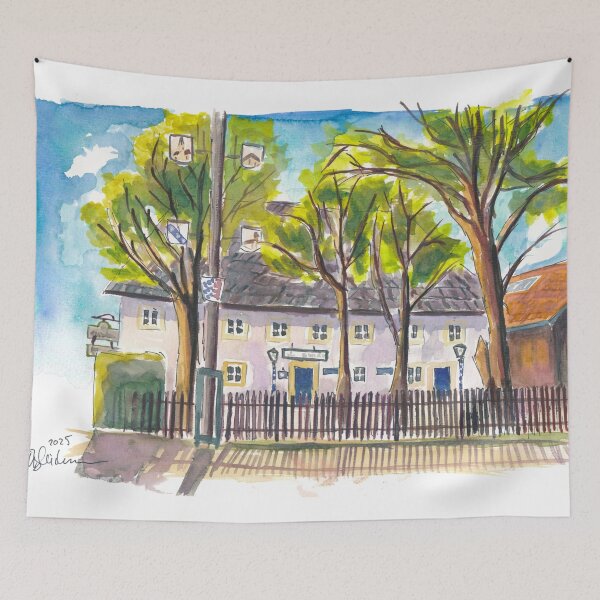 Item preview, Cozy Bavarian Tavern Setting with Rustic Beer Garden designed and sold by artshop77.