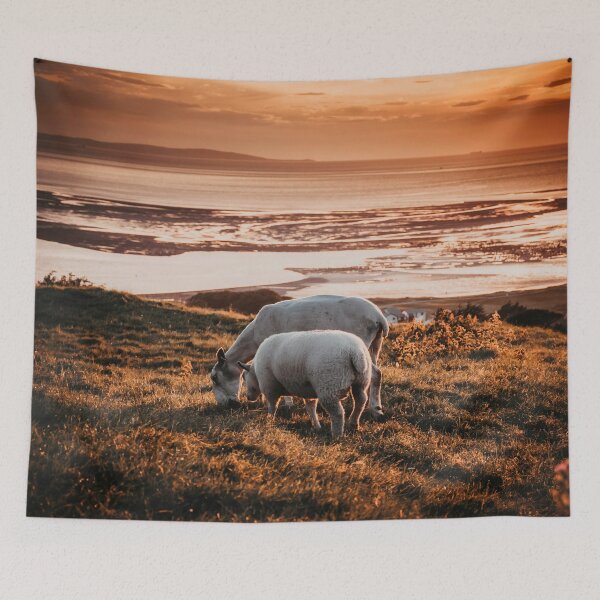 Item preview, Two Animals on Field during Sunset designed and sold by Ataqhin.