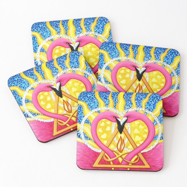 Item preview, Twin Flames Flamingo Couple  designed and sold by shantilovesart.