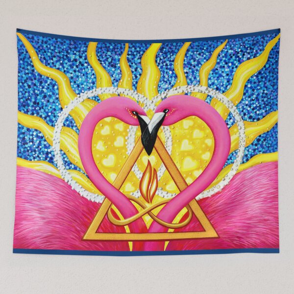 Item preview, Twin Flames Flamingo Couple  designed and sold by shantilovesart.