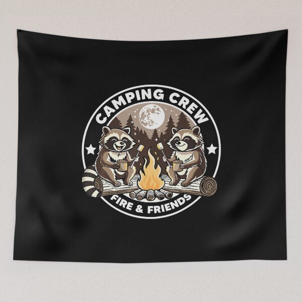 Item preview, Camping Crew Hike Camping Campfire Raccoons Family Camping designed and sold by JosephineEdith1.