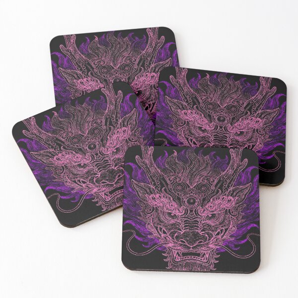 Item preview, Mystical Neon Purple and Pink Chinese Dragon Portrait designed and sold by zzz888.