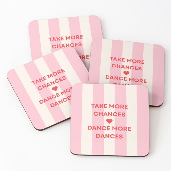 Item preview, Take More Chances Retro Pink Quote designed and sold by Seillean Daisy Society.