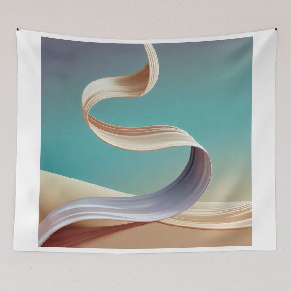 Item preview, Abstract Ribbon Flow Design with Pastel Gradient and Organic Motion designed and sold by SplashTastic.
