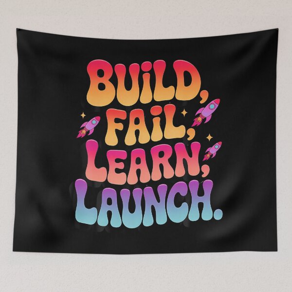 Item preview, Build Fail Learn Launch Model Rockets Inspiration designed and sold by MicheleDanita.