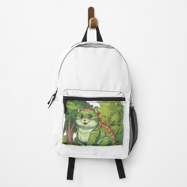 Item preview, cat dino Chubby Green Dino Cat Cute Fantasy Illustration designed and sold by Uglyandcute.