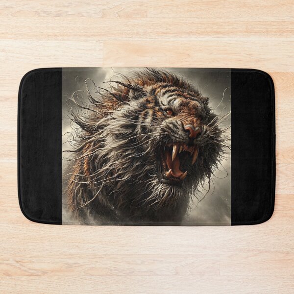 Item preview, Aggressive Hairy Tiger designed and sold by GalleryBrisArt.