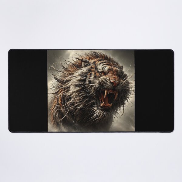 Item preview, Aggressive Hairy Tiger designed and sold by GalleryBrisArt.