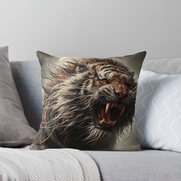 Item preview, Aggressive Hairy Tiger designed and sold by GalleryBrisArt.