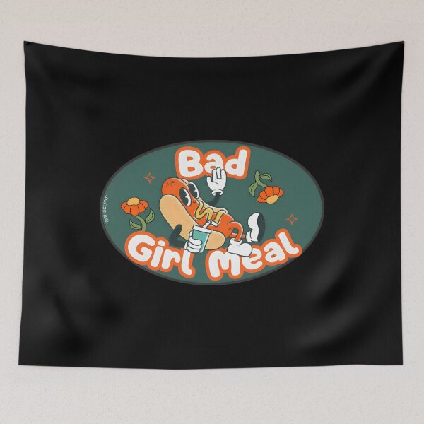Item preview, Bad Girl Meal Hot Dog Sticker Funny Cheat Meal Vibes designed and sold by pggzxaljn66.