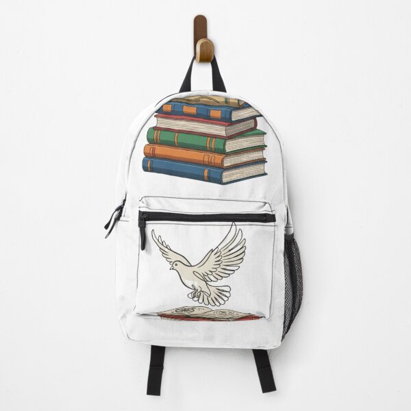 Item preview, Knowledge Takes Flight: Books & Dove Illustration designed and sold by Skill_&_Stone.