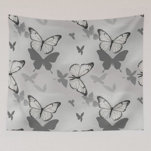 Item preview, Silver Shadow Butterflies designed and sold by Kaleidoscope Print.