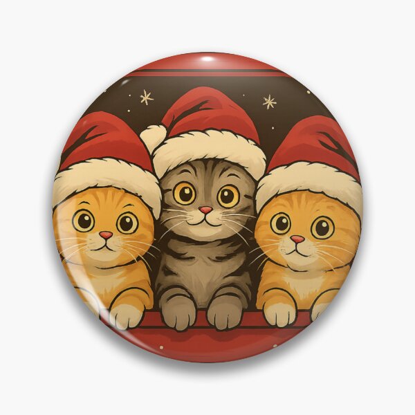 Item preview, Official Christmas Mischief Makers - Funny Cute Santa Cat Trio designed and sold by Vicky021.