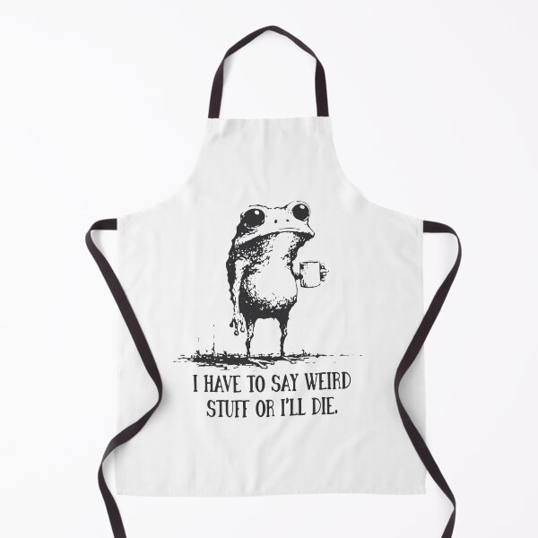 Item preview, I Have to Say Weird Stuff or I’ll Die, Funny Frog Meme Retro designed and sold by teofilayoung.