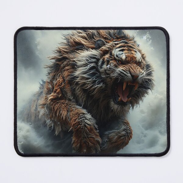 Item preview, Aggressive Hairy Tiger designed and sold by GalleryBrisArt.