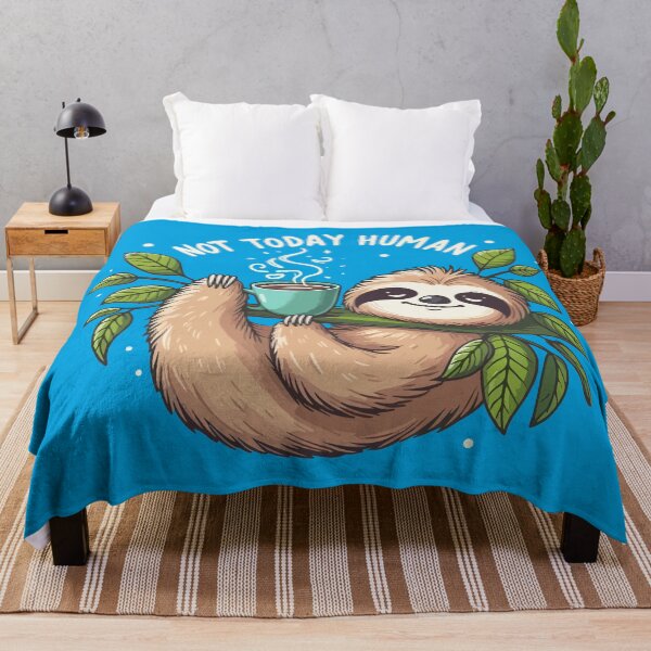Item preview, Not Today Human Sloth Coffee Lazy Comfort T-Shirt  Funny Chill Mood Design designed and sold by Design-Pro-21.