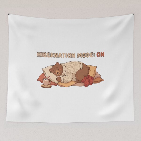 Item preview, Hibernation Mode On Cute Bear Cozy Winter designed and sold by BKPrintDesing.
