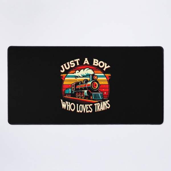 Item preview, Just A Boy Who Loves Trains designed and sold by SelmaBonnie.