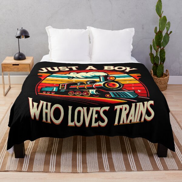 Item preview, Just A Boy Who Loves Trains designed and sold by SelmaBonnie.