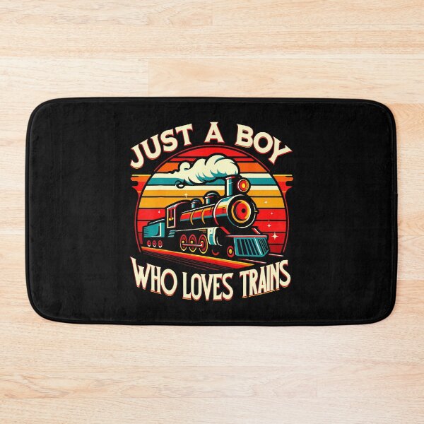 Item preview, Just A Boy Who Loves Trains designed and sold by SelmaBonnie.